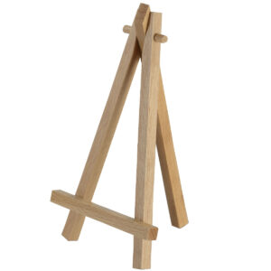 Wood Easel for Countertop Use, Standard Tripod Design, 3.5 x 6.5 - Natural