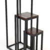 Wood Nesting Display Tables, Square, Set of 3 – Dark Brown Finish