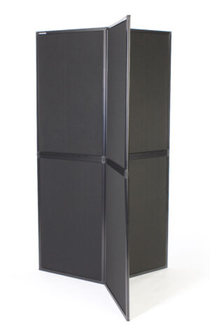 Y-Shaped Floor Standing Hook u0026 Loop Display Board, 6 Panels - Black