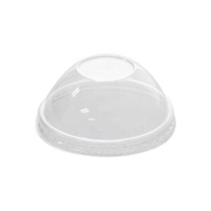 5 oz No Hole For Ice Cream Cups Clear Plastic Dome Lid, Cold/Hot Paper Food Containers - 1 case (1000 piece)