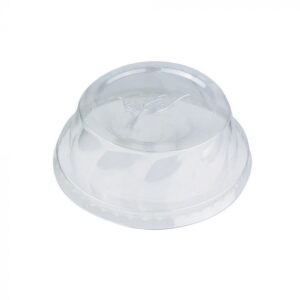 16 oz Clear Plastic Low Dome Lid With No Hole For Cold/Hot Paper Food Containers - 1 case (1000 piece)