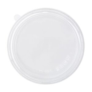 32 oz Clear Plastic Low Dome Lid With U Vent For Paper Short Buckets - 300/Case