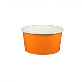 6 oz Solid Orange Cold/Hot Paper Food Container - 1 case (1000 piece)