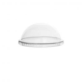 92mm No Hole Clear Plastic Dome Lid For PET Cups  - 1 case (1000 piece)