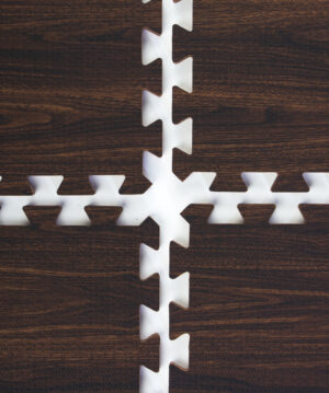 10' x 10' Interlocking Foam Mat, Set of 26 Flooring Tiles – Dark Wood Grain