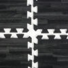 10’ x 10’ Interlocking Foam Mats, Set of 26 Flooring Tiles - Black Wood Grain