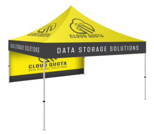 10 x 10 Pop Up Canopy Backwall, Single or Double-Sided Printing - Full Color