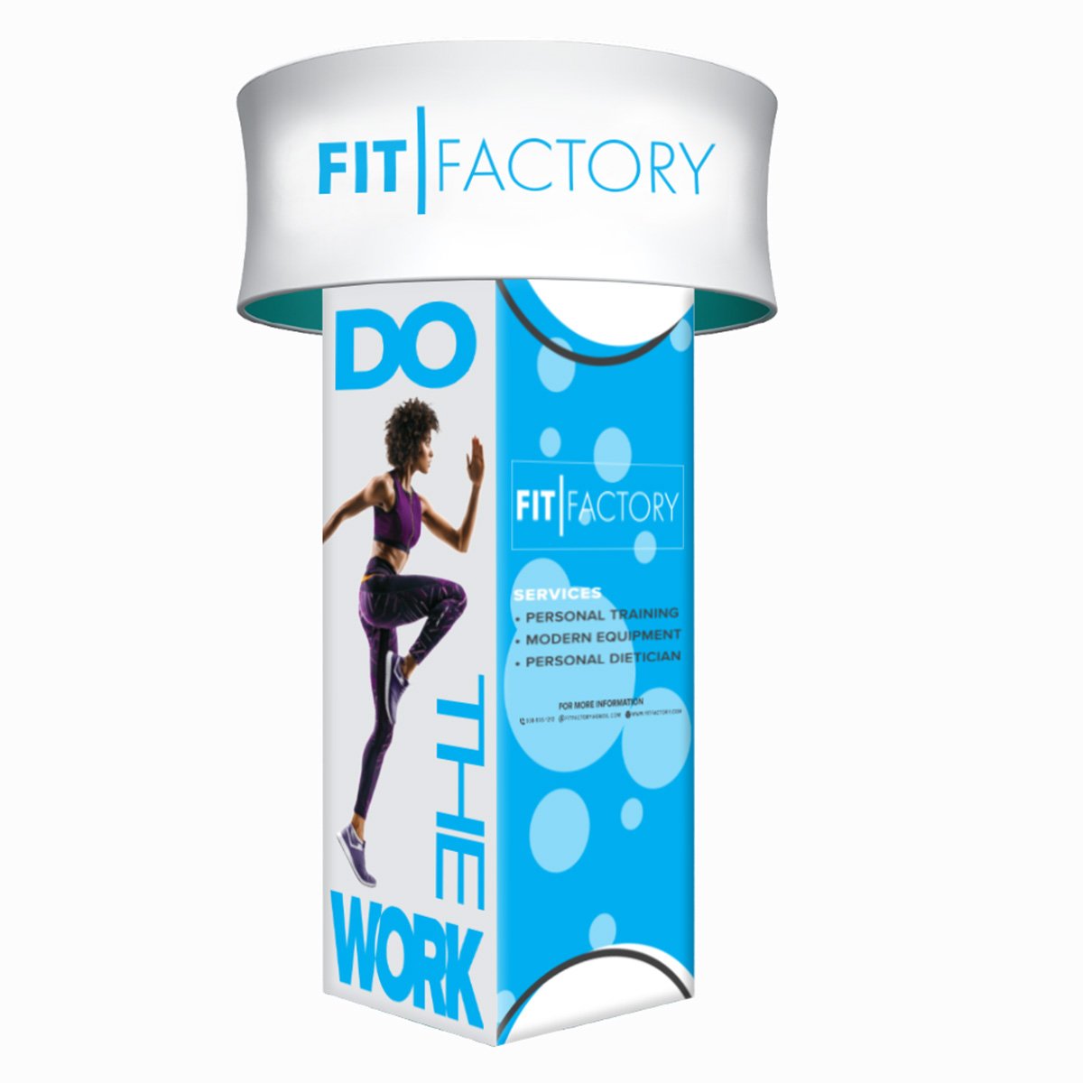 12' Trade Show Tower Replacement Graphics