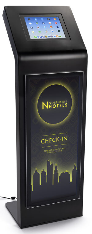 12.Tablet Stand LED Light Box w/ Custom Artwork u0026 Locking Enclosure - Multi Colored