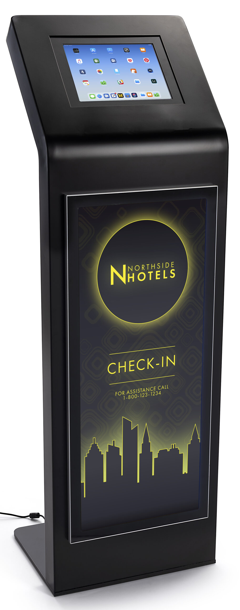 12.Tablet Stand LED Light Box w/ Custom Artwork u0026 Locking Enclosure - Multi Colored