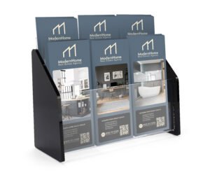 2-Tiered Recycled Acrylic Brochure Holder for Tabletop,13