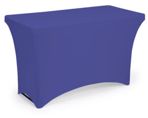 4', 6' or 8' Spandex Table Cloth, Stretch Fit Design w/ Open Back - Solid Color