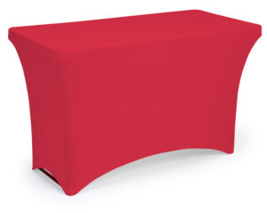 4', 6' or 8' Spandex Table Cloth, Stretch Fit Design w/ Open Back - Solid Color