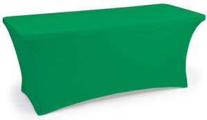 4', 6' or 8' Spandex Table Cloth, Stretch Fit Design w/ Zippered Back - Solid Color