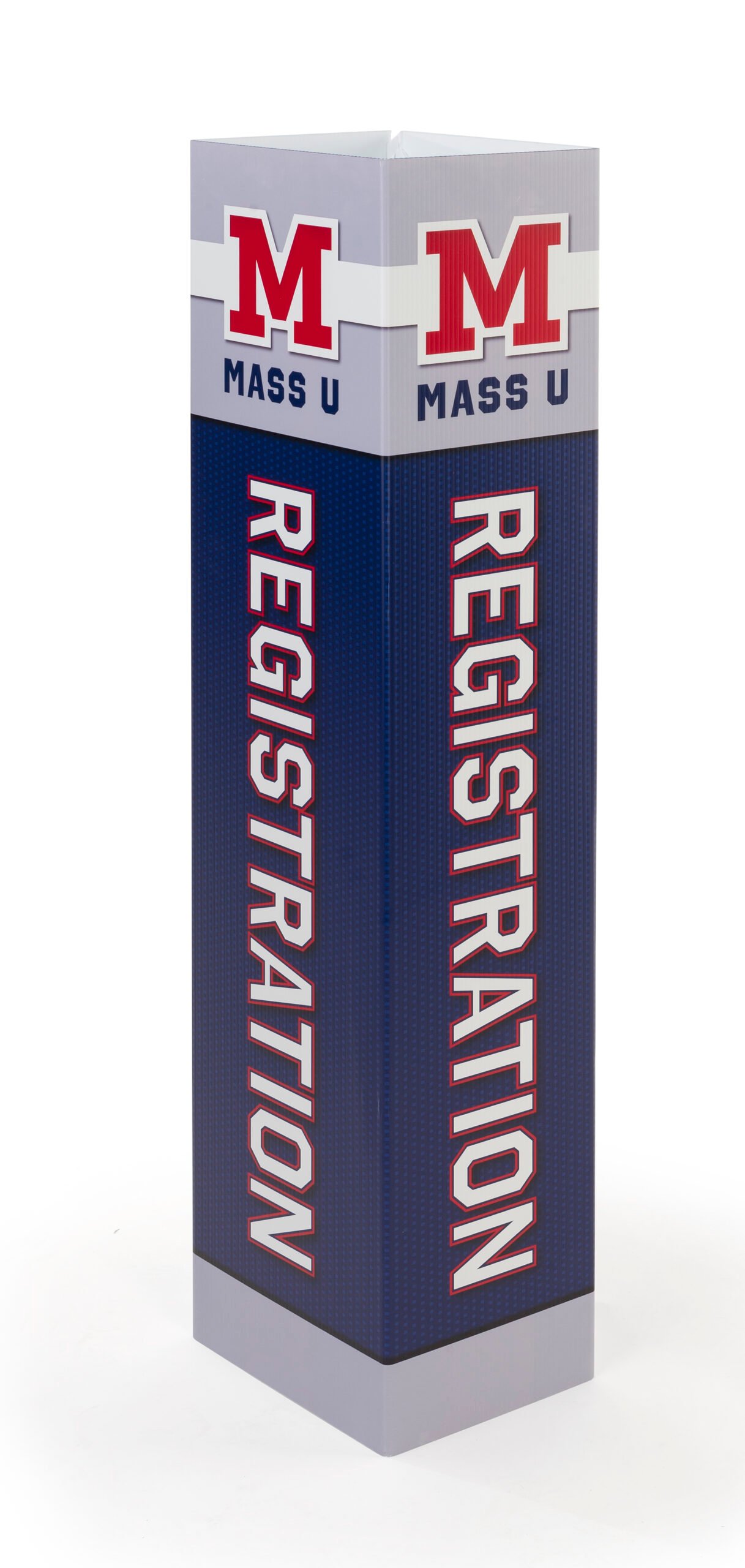 47.5 x 52 Coroplast® Bollard Sign Cover w/ 4-Sided Full-Color Custom Graphics