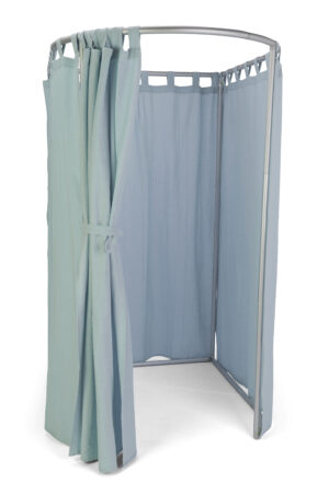 48 x 60 x 84.5 Aluminum Dressing Room Frame, Portable, Floor Standing - Silver