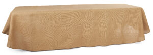 6' or 8' 100% Premium Burlap Table Cloth, 4-Sided, Full-Length - Natural Jute