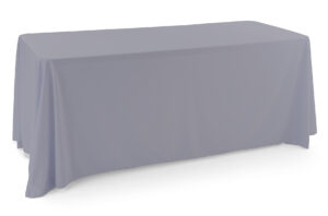 6' or 8' Polyester Table Cloth, Closed Back - Solid Color