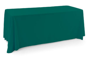6' or 8' Polyester Table Cloth, Closed Back - Solid Color