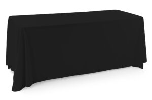 6' or 8' Polyester Table Cloth, Closed Back - Solid Color