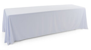 6' or 8' Polyester Table Cloth, Closed Back - Solid Color