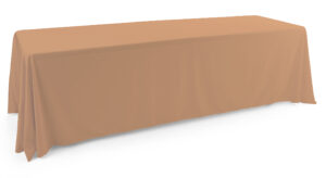 6' or 8' Polyester Table Cloth, Closed Back - Solid Color