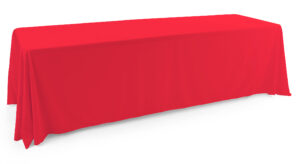 6' or 8' Polyester Table Cloth, Closed Back - Solid Color