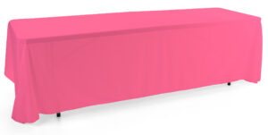 6' or 8' Polyester Table Cloth, Open Back - Solid Color
