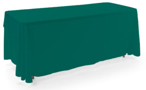 6' or 8' Polyester Table Cloth, Open Back - Solid Color