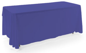 6' or 8' Polyester Table Cloth, Open Back - Solid Color
