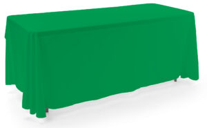 6' or 8' Polyester Table Cloth, Open Back - Solid Color