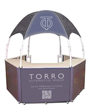 8.5' w Portable Event Booth, Includes Custom Graphics