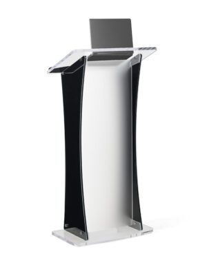 Acrylic Podium for Floor with Collapsible Design, Easy Assembly
