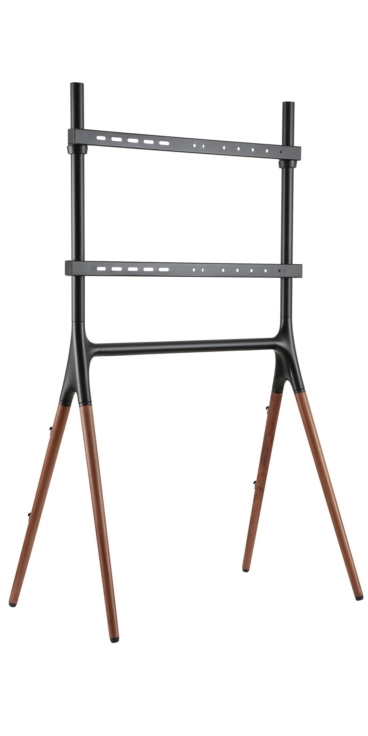 Artistic Sawhorse TV Stand, Fits Screens 49”- 70”, Wooden Legs