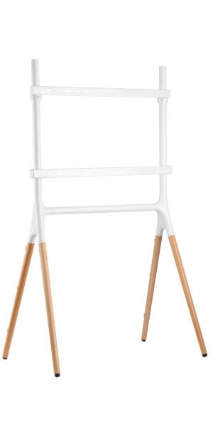 Artistic Sawhorse TV Stand, Fits Screens 49”- 70”, Wooden Legs