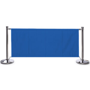 Café Barrier System w/ 15 Banners u0026 16 Stanchions - Black