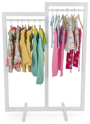 Clothing Rack with 1 Rail - White