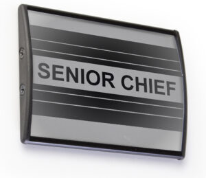 Curved Adhesive Wall Sign Holder, Snap-Out Lens
