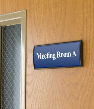 Curved Adhesive Wall Sign Holder, Snap-Out Lens