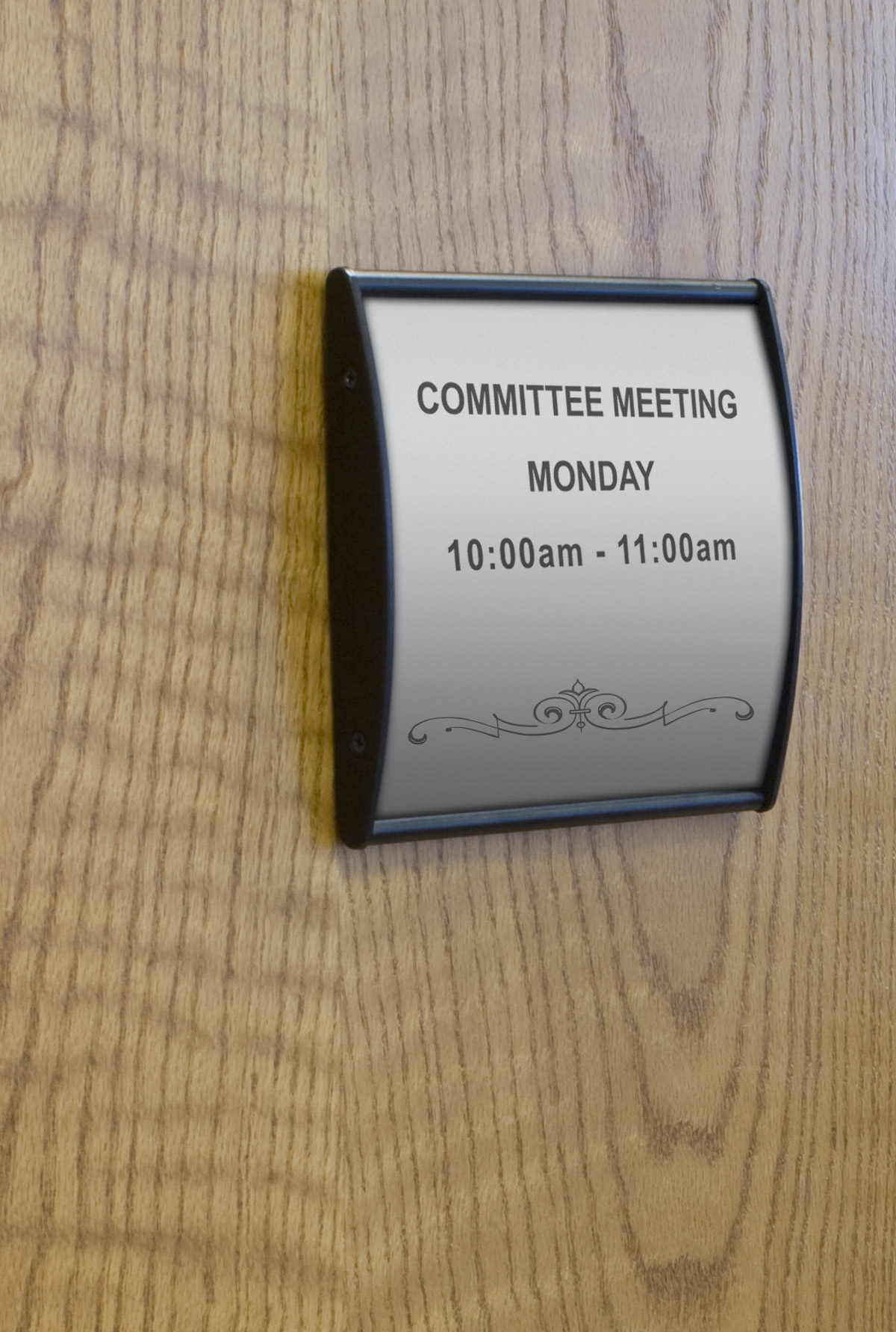 Curved Adhesive Wall Sign Holder, Snap-Out Lens