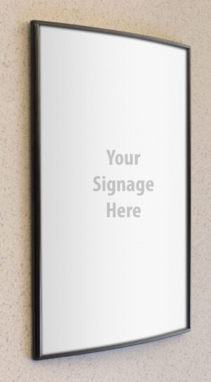 Curved Adhesive Wall Sign Holder, Snap-Out Lens