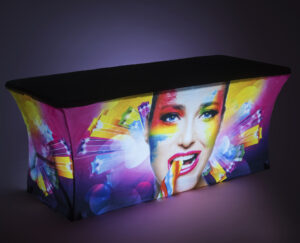 Custom Stretch LED Table Cover Replacement Graphic