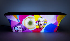 Custom Stretch LED Table Cover Replacement Graphic