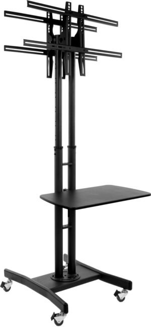 Double Sided TV Mounts w/ Shelf, Fits Monitors 32-65