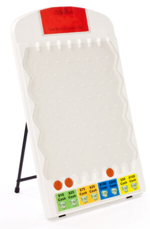 Floorstanding Prize Drop Game, (3) Pucks u0026 Printable Templates - Black