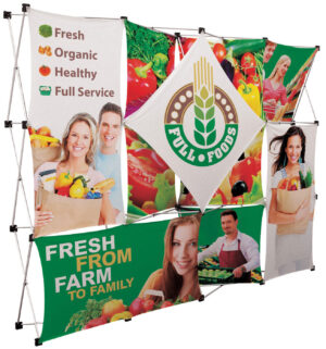 GeoMetrix 3D Pop-Up Floor Standing Display w/ 10 Custom Full-Color Panels in 3 Shapes