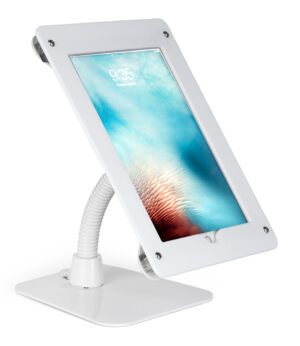 iPad 12.9” Counter Stand, Acrylic Enclosure, Gooseneck Arm