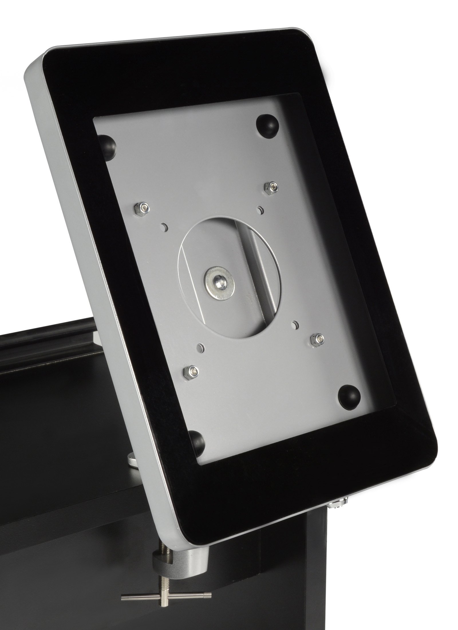 iPad Desk Clamp w/ Locking Enclosure, Clamp, Adjustable Bracket