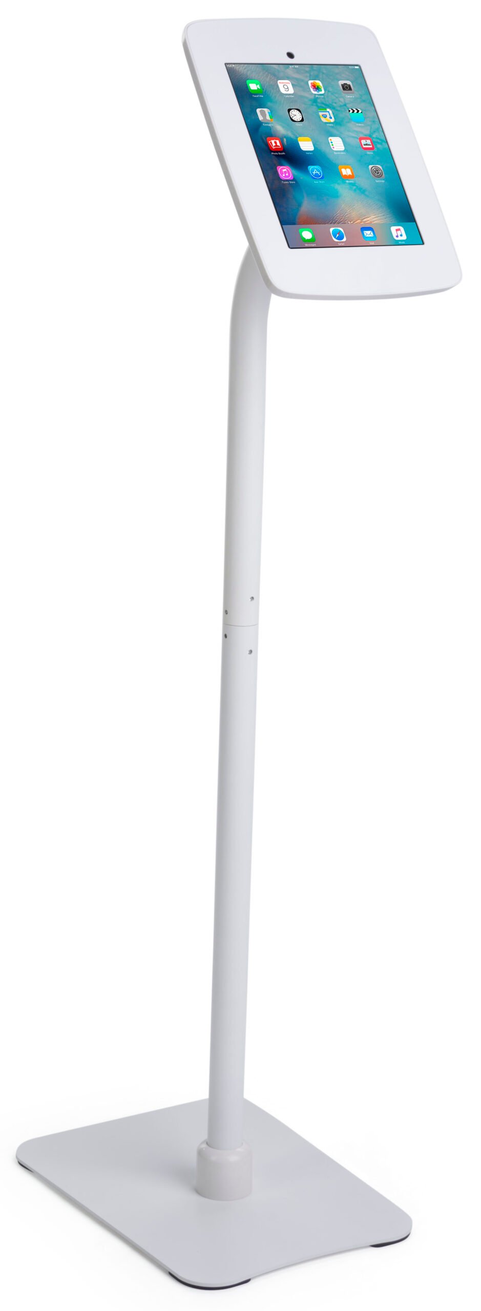 iPad Floor Stand w/ Locked Enclosure, Rotating u0026 Tilting Bracket