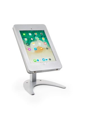 iPad Pro 10.5” Desktop Stand, Locking Enclosure - Silver